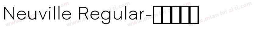Neuville Regular字体转换